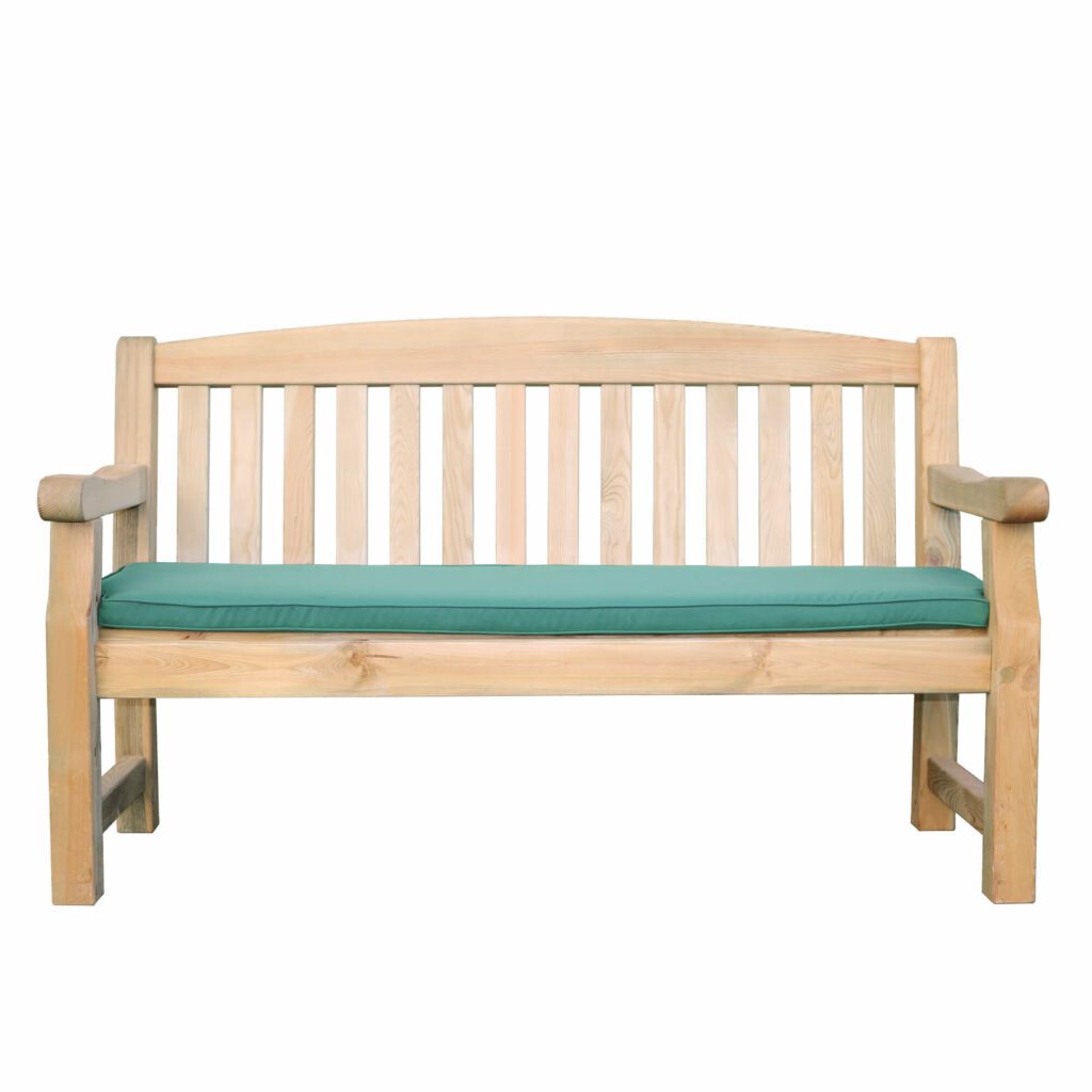 Emily 3 Seater Bench And Pad – Green 00476598